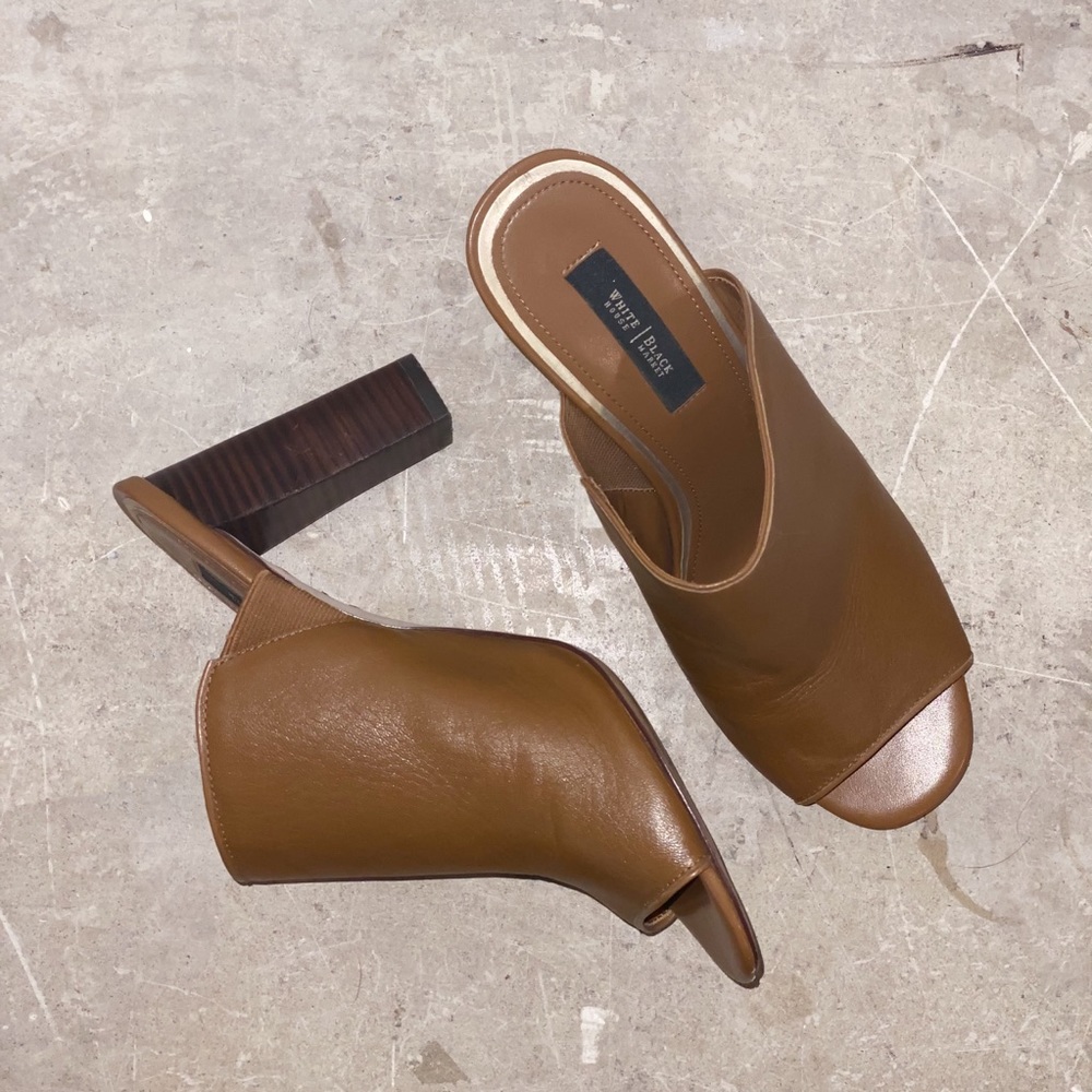 Leather heels. White House Black Market.